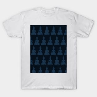 Navy Buddha Pattern T-Shirt